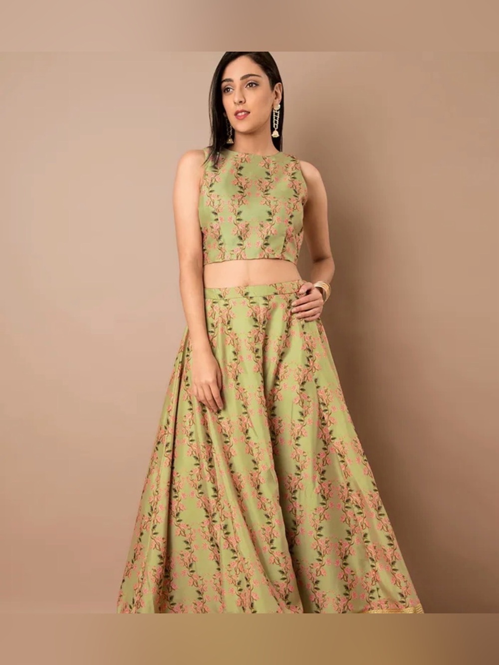 ⭐️Indya Floral Silk Fit and Flare Maxi Shirt⭐️